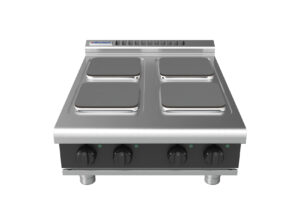Waldorf BOLD 8400 Series RNLB8400SE-B-BLK 600mm Electric Benchtop Cooktop with Sealed Hobs and Low Height Splashback in Black