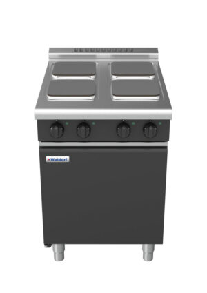 Waldorf 8400 Series RNLB8400SE-CD-BLK 600mm Electric Cooktop on Cabinet Base with Doors