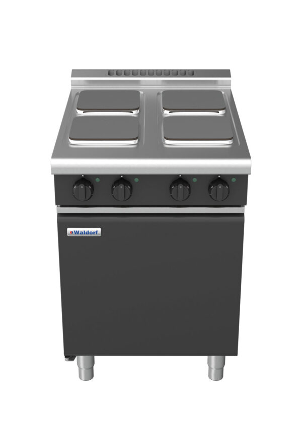 Waldorf 8400 Series RNLB8400SE-CD-BLK 600mm Electric Cooktop on Cabinet Base with Doors