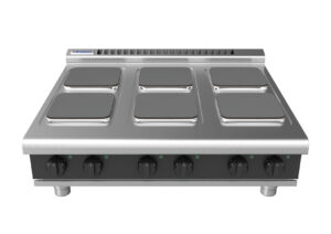 Waldorf BOLD 8600 Series RNLB8600SE-B-BLK 900mm Electric Benchtop Cooktop with Sealed Hobs and Low Height Splashback in Black