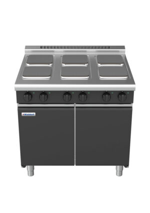 Waldorf BOLD 8600 Series RNLB8600SE-CD-BLK 900mm Electric Cooktop on Cabinet Base with Doors