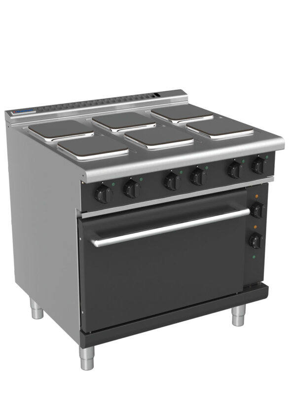 Waldorf BOLD 8610 Series RNLB8610SEC 900mm Electric Cooktop on 2/1 Convection Oven with Sealed Hobs and Low Height Splashback in Black - Image 2