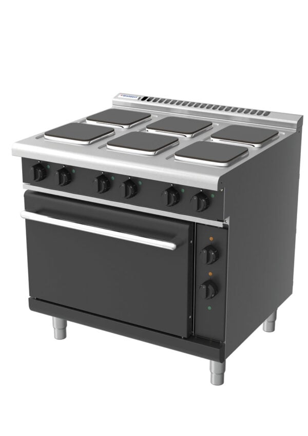 Waldorf BOLD 8610 Series RNLB8610SEC 900mm Electric Cooktop on 2/1 Convection Oven with Sealed Hobs and Low Height Splashback in Black - Image 3