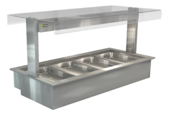 Cossiga LSBM4-FT 4 x 1/1 Heated Bain Marie Buffet Display