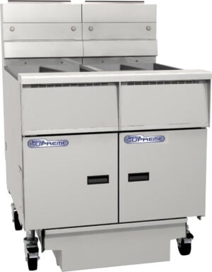 Pitco SSH55T-FD/FF 22.5Lt Double Bank Gas Fryer (NAT Gas)