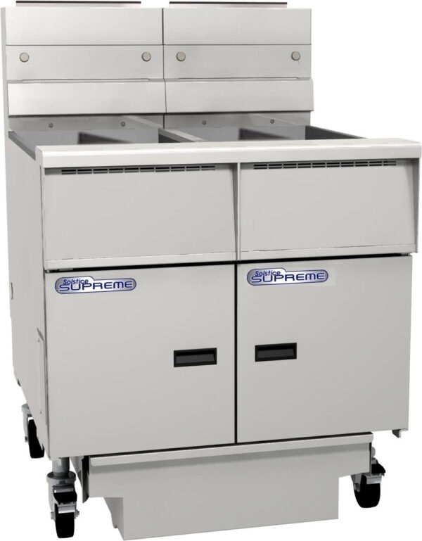 Pitco SSH55T-FD/FF 22.5Lt Double Bank Gas Fryer (NAT Gas)