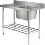 Simply Stainless SS08.6.1800.L 1800x600mm Left Hand Dishwasher Inlet Bench