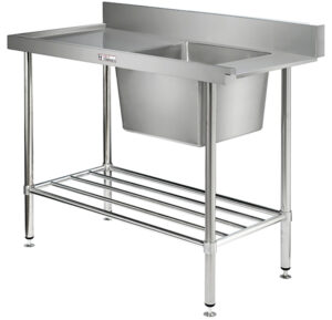 Simply Stainless SS08.6.1800.L 1800x600mm Left Hand Dishwasher Inlet Bench