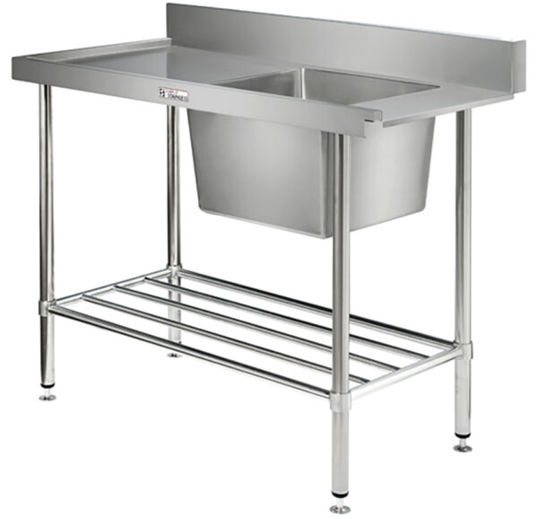 Simply Stainless SS08.6.1800.L 1800x600mm Left Hand Dishwasher Inlet Bench