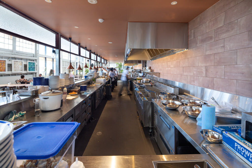 restaurant open kitchen layout