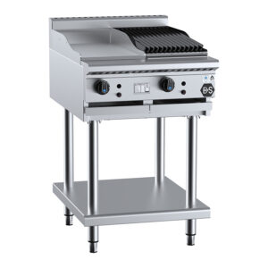 B&S BT-GRP3-CBR3 Gas Combination 300mm Grill Plate and 300mm Char Broiler (NAT Gas)