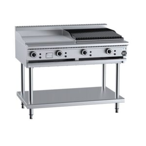B&S BT-GRP6-CBR6 Gas Combination 600mm Grill Plate and 600mm Char Broiler (NAT Gas)