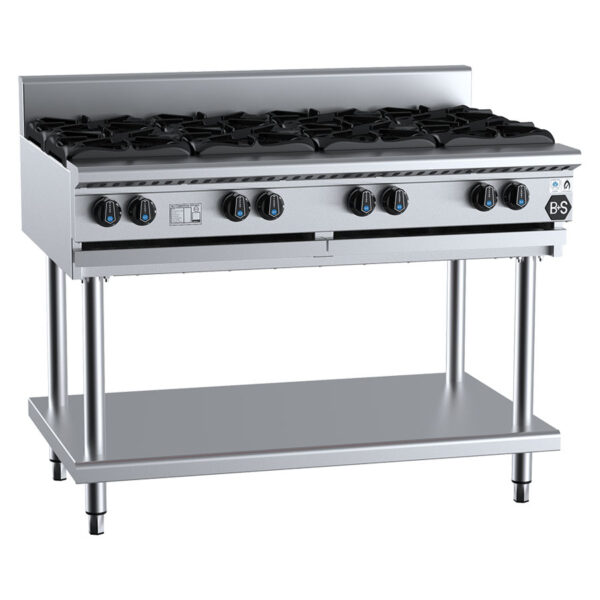 B&S BT-SB8 Burner Gas Boiling Top on Leg Stand (NAT Gas)