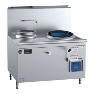 B&S CCF-HP1+1L Single Hole Hi Pac Wok w/ LH Rear Pot (LPG Gas)