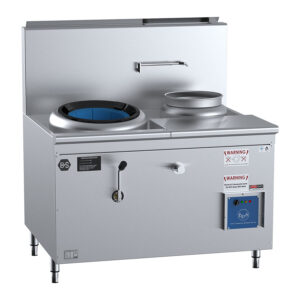 B&S CCF-HP1+1R Single Hole Hi Pac Wok w/ RH Rear Pot (LPG Gas)