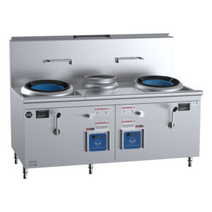 B&S CCF-HP2+1 Double Hole Hi Pac Wok w/ Centre Pot (LPG Gas)