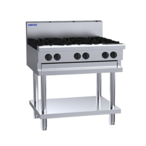 Luus CS-2B6P 900mm 2 Burner Cooktop with 600mm Griddle (NAT Gas)