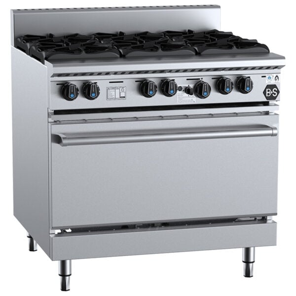 B&S OV-SB6-LPG 6 Burner Oven (LPG Gas)