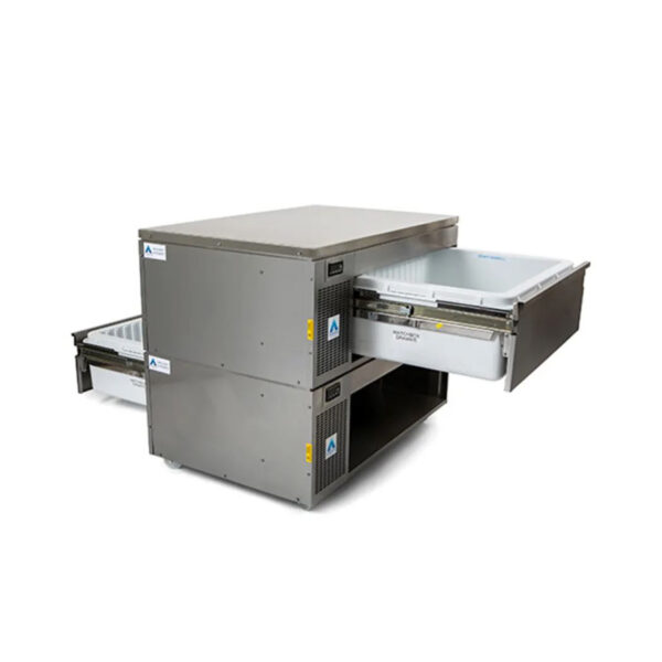 Adande VCM2.CW Double Variable Temperature Refrigerated Drawer. Passthrough w/ Worktop
