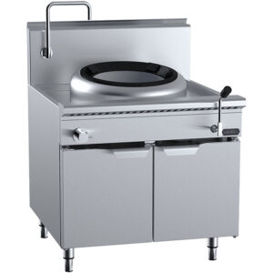 Verro VCCF-HP1 Gas Single Hole Waterless Hipac Wok on Cabinet Base. (NAT Gas)