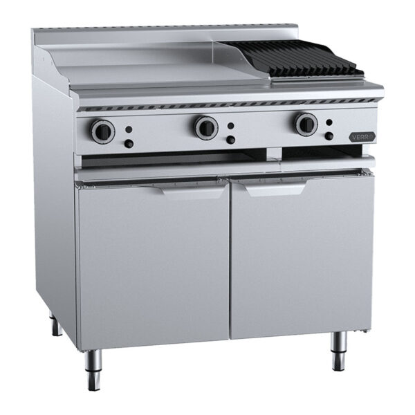 Verro VBT-GRP6-CBR3 Gas Combination Griddle and Char Broiler (NAT Gas)