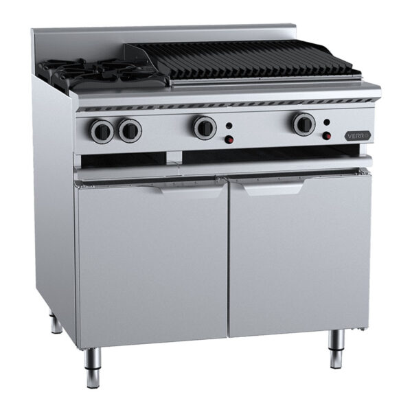 Verro VBT-SB2-CBR6 Combination 2 Burner and Char Broiler (LPG)