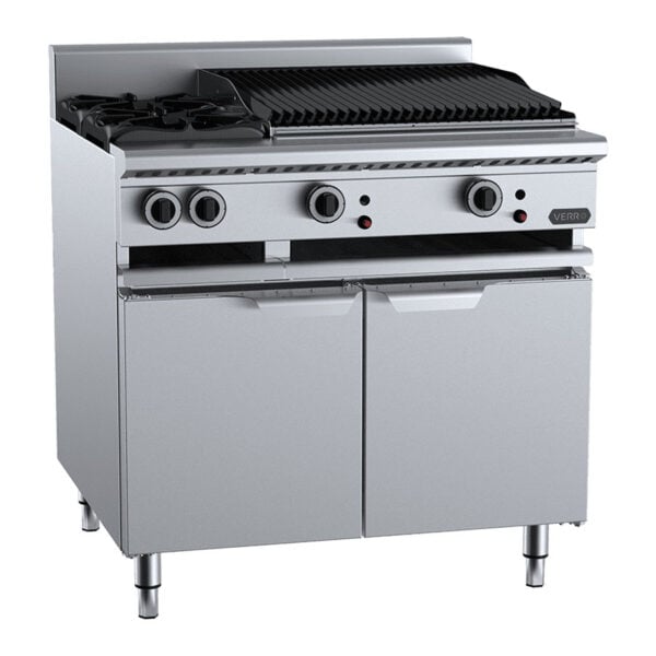 Verro VBT-SB2-CBR6 Combination 2 Burner and Char Broiler (NG)