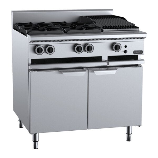 Verro VBT-SB4-CBR3 Gas Combination 4  Burner and Char Broiler (NAT Gas)
