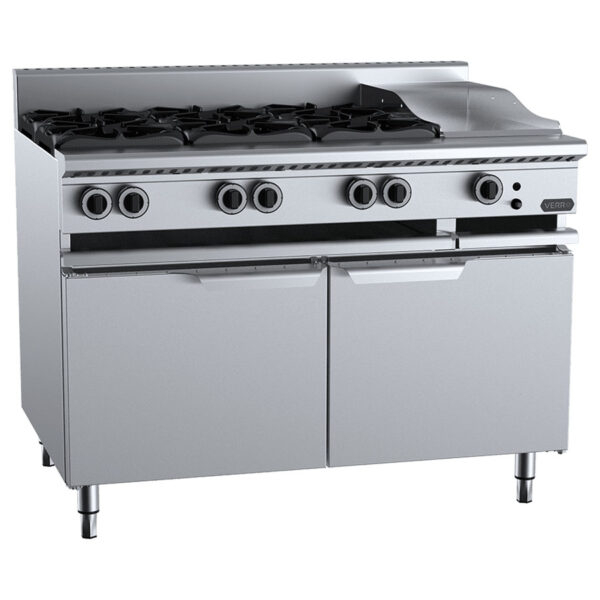Verro VBT-SB6-GRP3 Gas Combination 6 Burner and Griddle (NAT Gas)
