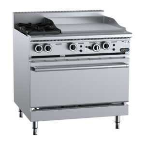 Verro VOV-SB2-GRP6 900mm Gas Combination Burner and Griddle on Static Oven (NAT Gas)