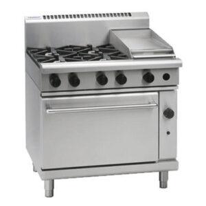 Waldorf RN8613G Gas Combination 4 Burner and Griddle with Static Oven (LPG Gas)