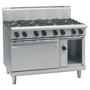 Waldorf RN8816GEC Gas Combination 4 Burner and Griddle Electric Convection Oven (NAT Gas)