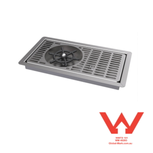 Simply Stainless SBM.DT.GR.0300 300mm Drop In Drip Tray with Glass Rinser