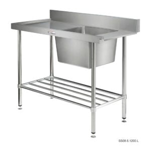 Simply Stainless SS08.6.1500.L 1200x600mm Dishwasher Inlet Bench