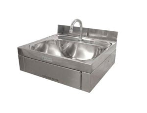 Stoddart Plumbing SPPL.WB.KO1.300.TMVE Knee Operated Wash Basin with Splashback