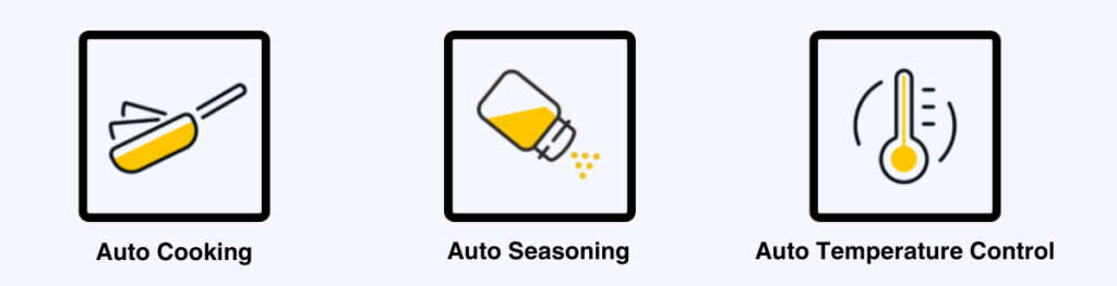 Auto cooking seasoning and temp control