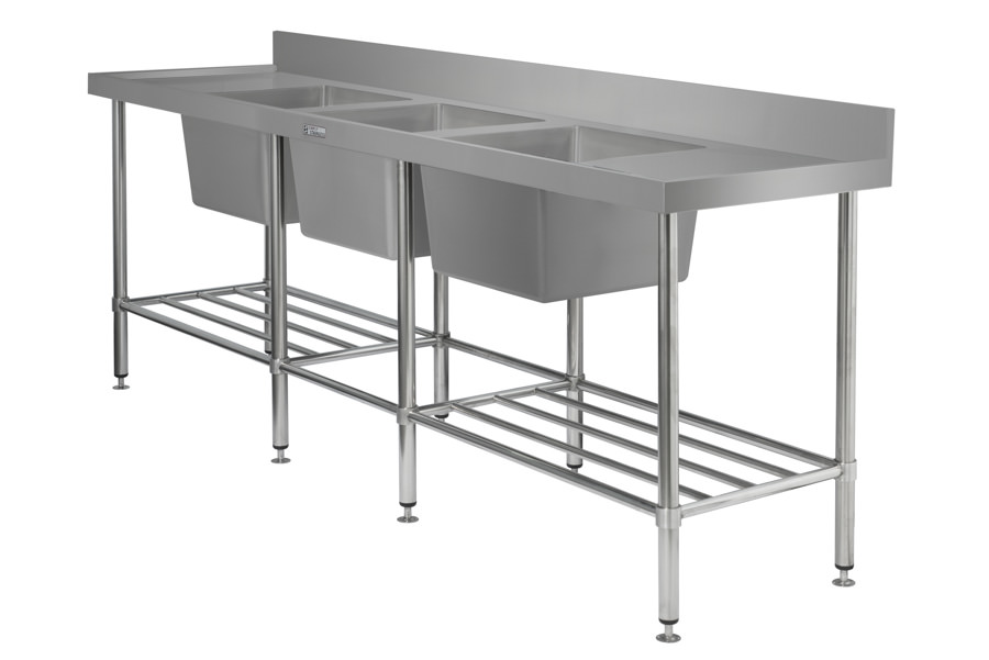 Simply Stainless SS24.7.2400.TB Triple Bowl Sink Bench Simply Stainless SS24.7.2400.TB Triple Bowl Sink Bench