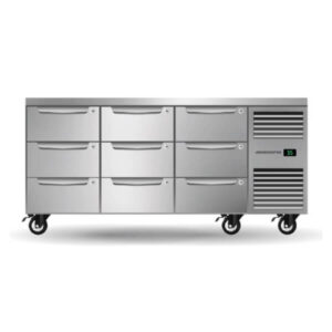 Used Ex Rental Simply Stainless SS01.9.1500 1500x900mm Island Bench