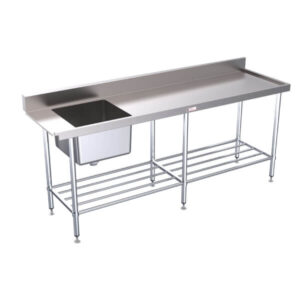 Clearance Simply Stainless SS08.6.2100R 2100x600mm Dishwasher Inlet Bench