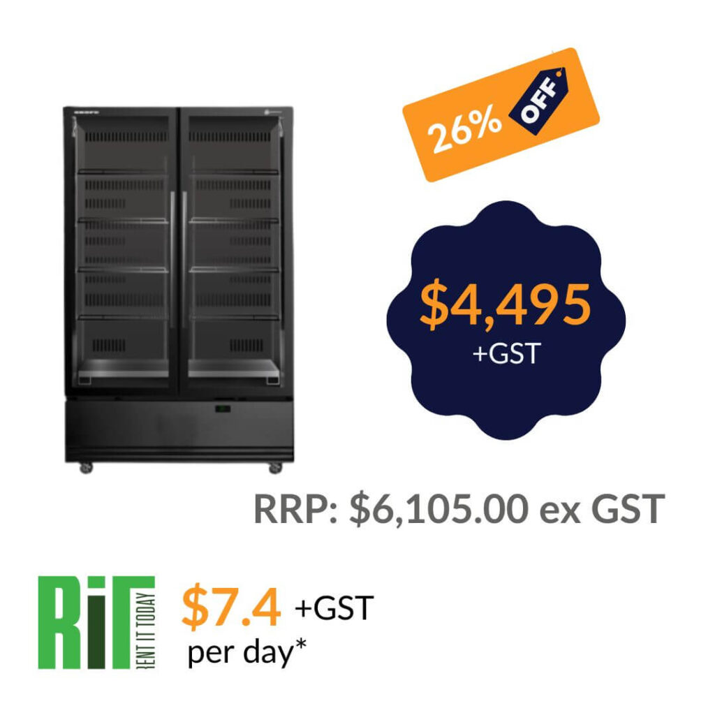BME1200N A B 2 Glass Door Display Fridge