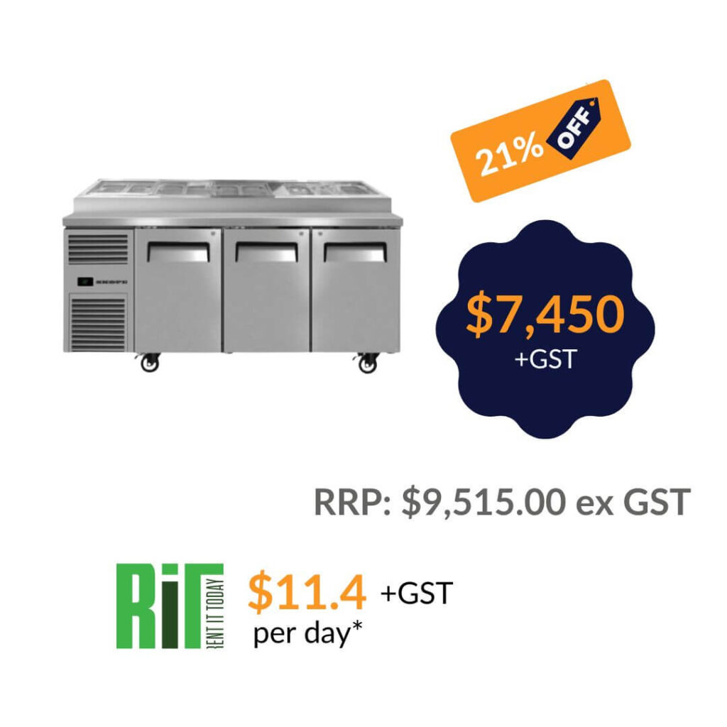 RF8 PPZ 3 SD PL ReFlex 3 Solid Door Pizza Preparation Fridge