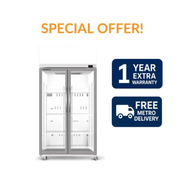 Skope EziCore TCE1000N 896Lt Upright Display Fridge