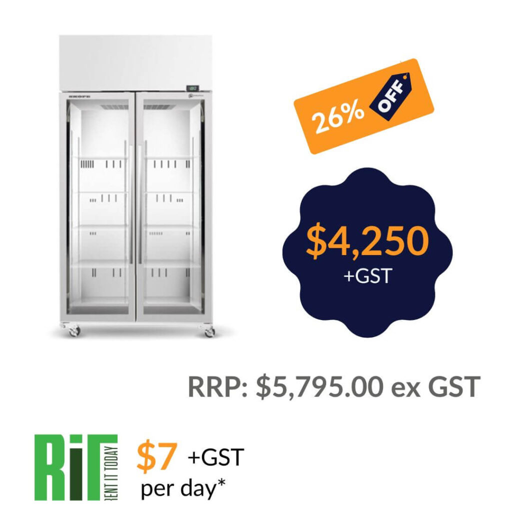 TME1000N A 2 Glass Door Display Fridge