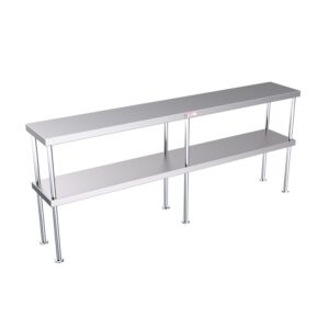 Simply Stainless SS13.1800 1800x300mm Double Bench Mounted Over Shelf