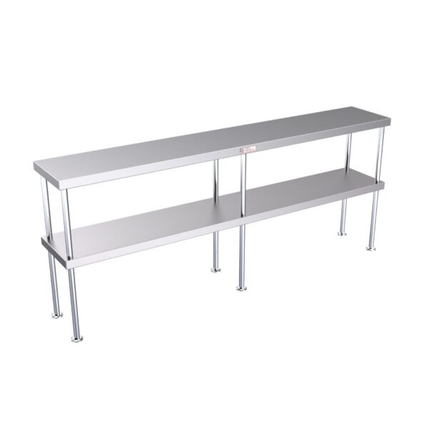 Simply Stainless SS13.1800 1800x300mm Double Bench Mounted Over Shelf