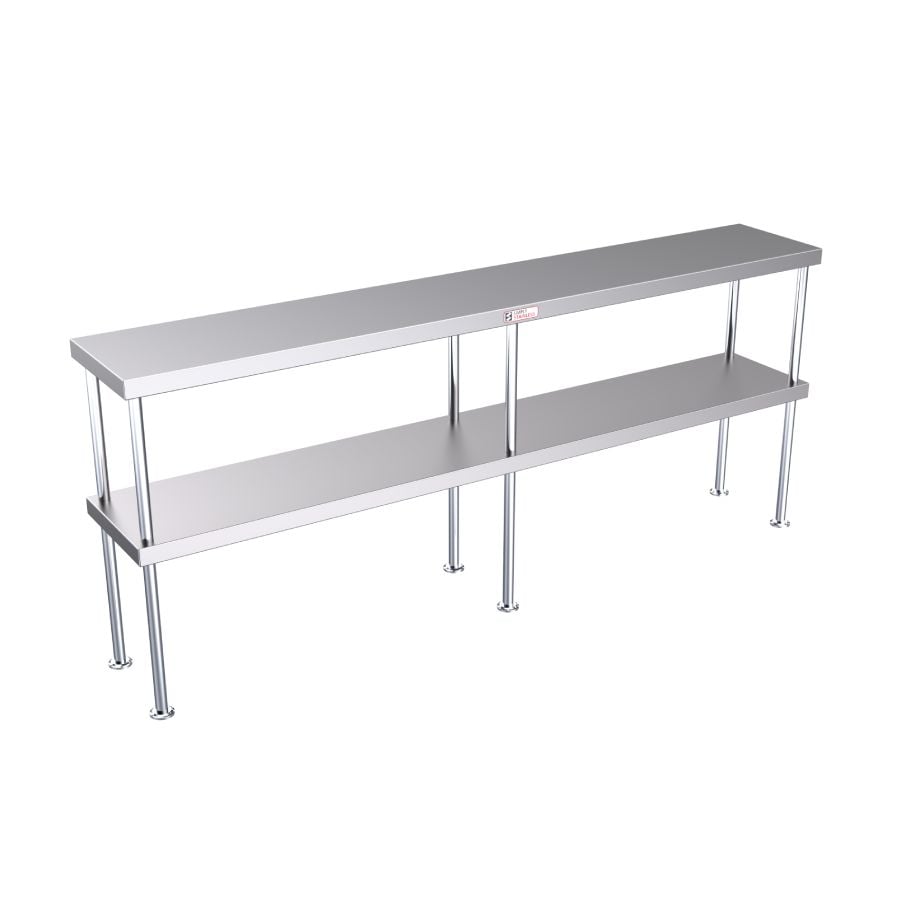 Simply Stainless SS13.1800 1800x300mm Double Bench Mounted Over Shelf Simply Stainless SS13.1800 1800x300mm Double Bench Mounted Over Shelf
