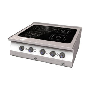 MKN 1223103 4 Zone Countertop Electric Surface Induction Cooktop with Ceramic Hob