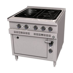 MKN 2023114 4 Zone Electric Surface Induction Cooktop with Ceramic Hob and Electric Oven
