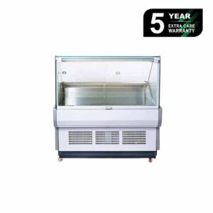 Bromic DD1250SG-NR 1330mm Square Glass Deli Display.