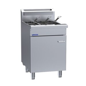 Luus FSV-60 600mm Three Basket Gas Split V Pan Deep Fryer (NAT Gas)